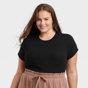 a new day black short sleeve fitted tee size XS extra small